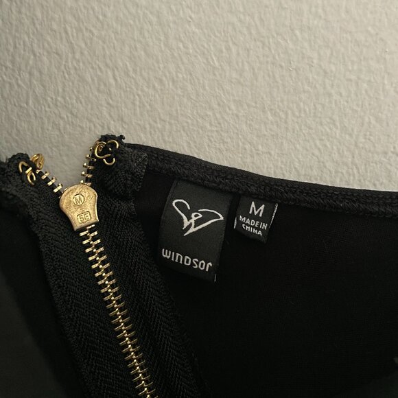 Windsor Smooth Vibration Ponte Chain Lace-Up Mini Dress - Picture 6 of 7